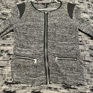 H&M Black and White Knit Jacket